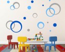 Concentric Circles Nursery Wall Decal Modern Pattern Stickers